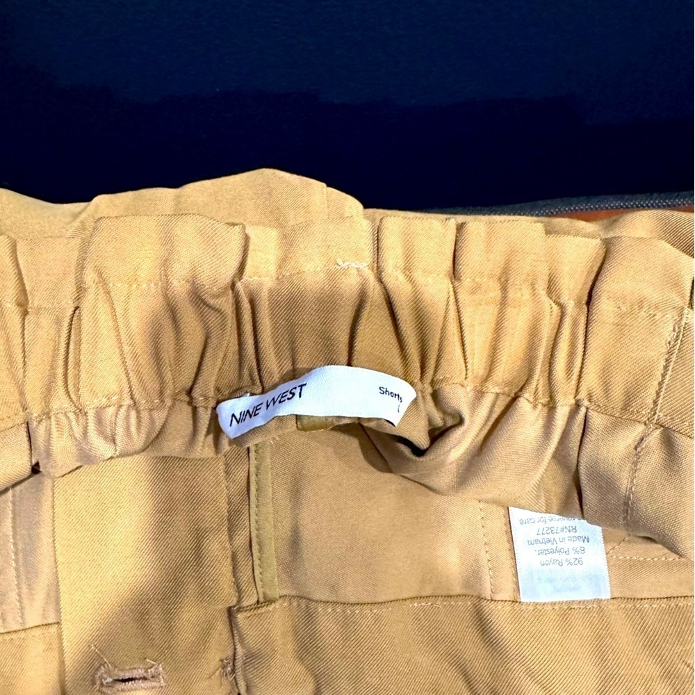 Nine West Tan Cotton Blend Shorts - Picture 2 of 4